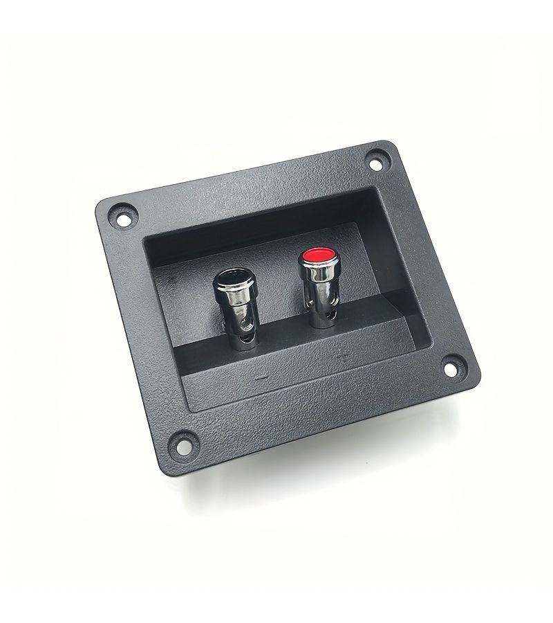 Push Type Dual Binding Square Speaker Terminal Cup Two Position Audio Clip Box 1pc - Image 2