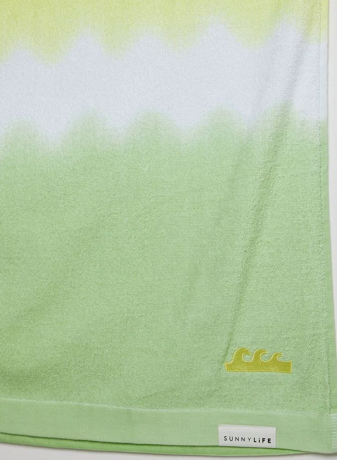SUNNY LIFE Terry Beach Hooded Towel Sea Seeker Dip Dye