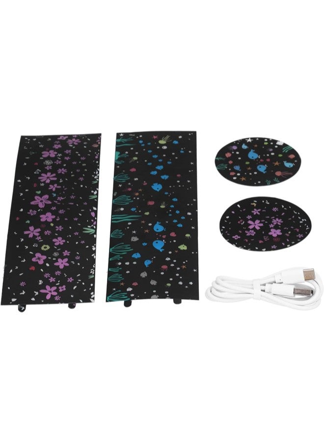 klarako Star LED Projector Lamp USB Charging Rotatable Music Projection Light for Kids Gift 6 pcs Pattern Film - Image 3