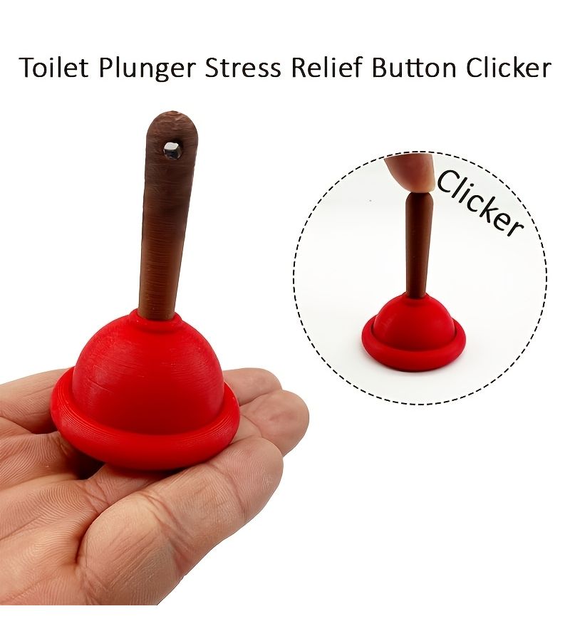 Toilet Clicker Presser Mini 3D Printed Anxiety Relief Button Toy For Desk Car Prank Gift - Image 2