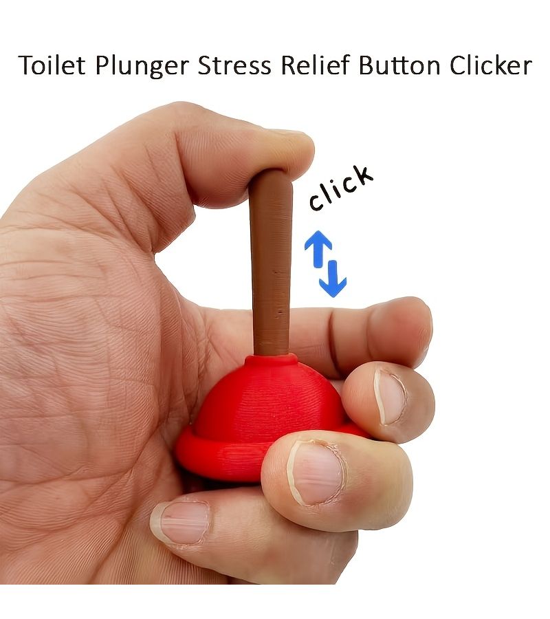 Toilet Clicker Presser Mini 3D Printed Anxiety Relief Button Toy For Desk Car Prank Gift - Image 5