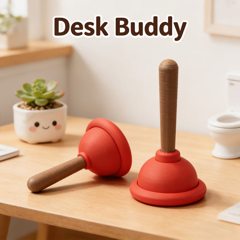 Toilet Clicker Presser Mini 3D Printed Anxiety Relief Button Toy For Desk Car Prank Gift - Image 4