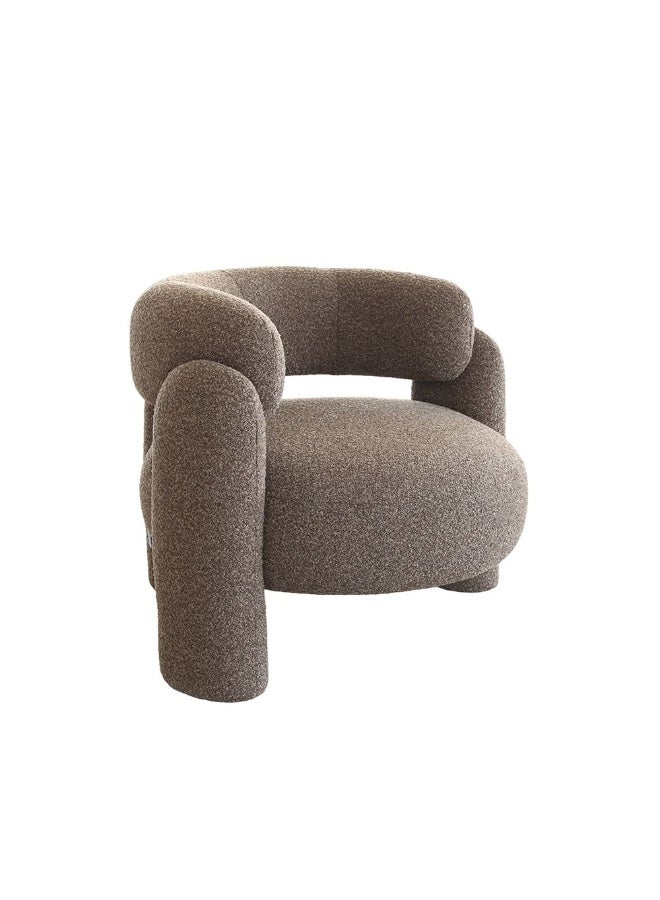 DANUBE HOME Yugen 1 Seater Fabric Sofa  | Armchair  | Modern Design Single Seater Accent Chair | Comfortable Living Room Furniture L96xW87xH73cm - Brown - Image 3