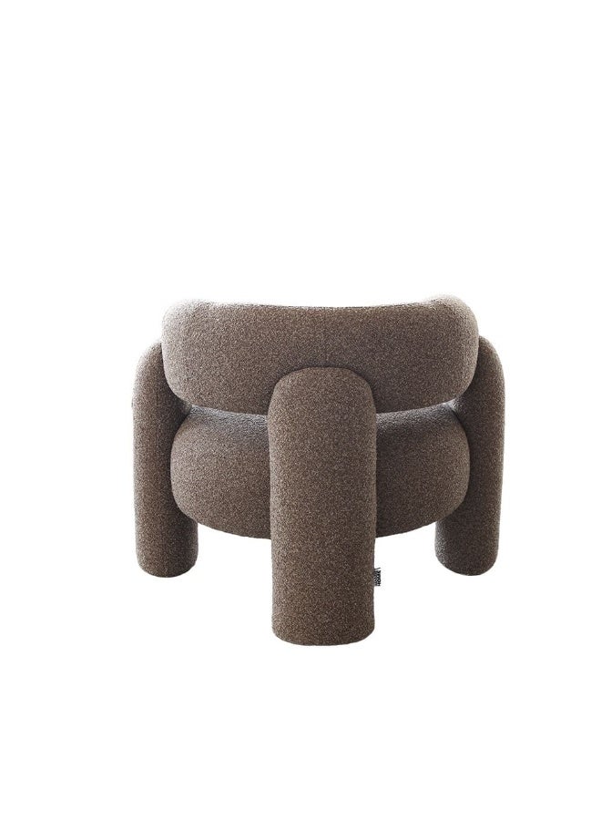 DANUBE HOME Yugen 1 Seater Fabric Sofa  | Armchair  | Modern Design Single Seater Accent Chair | Comfortable Living Room Furniture L96xW87xH73cm - Brown - Image 5