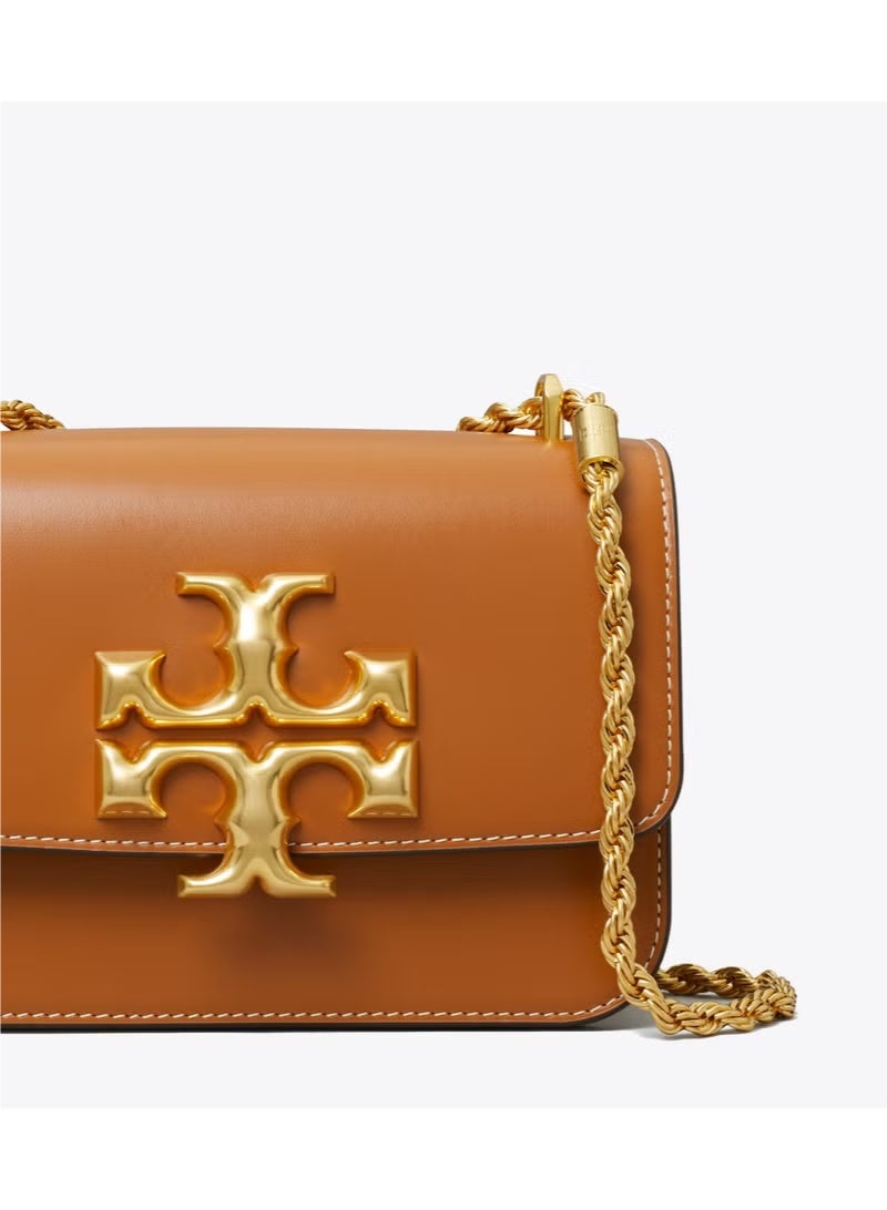 Burch Tory Burch Small Eleanor Leather Shoulder Bag, Women's Cross Body Bag, Women's Tote Bag, Women's Hand Bag, Women's Shoulder Bag, Women's Travel Bag, Light-Brown-19cm - Image 4