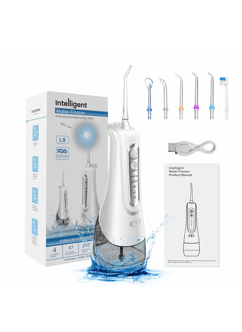 Choosey Water Flosser - Cordless water flossers for teeth with 6 Nozzles, 4 Modes, 300ml Water Tank, Travel-Friendly IPX7 Waterproof, 1500mAh Battery, Rechargeable Oral Irrigator for Teeth Cleaning & braces  - Image 1