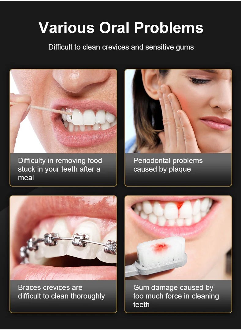 Choosey Water Flosser - Cordless water flossers for teeth with 6 Nozzles, 4 Modes, 300ml Water Tank, Travel-Friendly IPX7 Waterproof, 1500mAh Battery, Rechargeable Oral Irrigator for Teeth Cleaning & braces  - Image 2