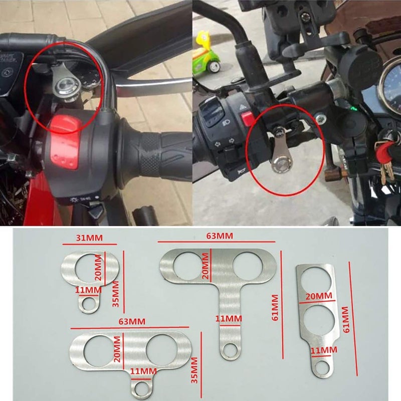 RAYANA Universal Stainless Steel LED Motorcycle Switch ON-Off Handlebar Adjustable Mount Waterproof Switches Button DC12V Fog Light (Color : C-Bule) - Image 5