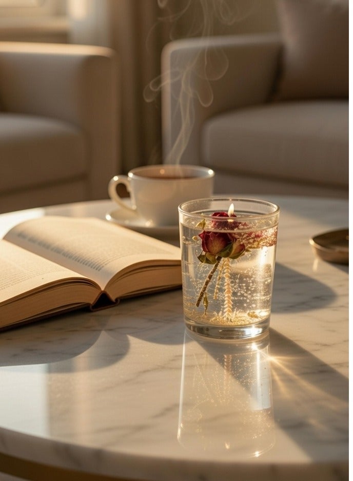 Anami BOGO on BOGO , Buy twin pack of jar candles and get glass real rose candle in combo deal - Image 3