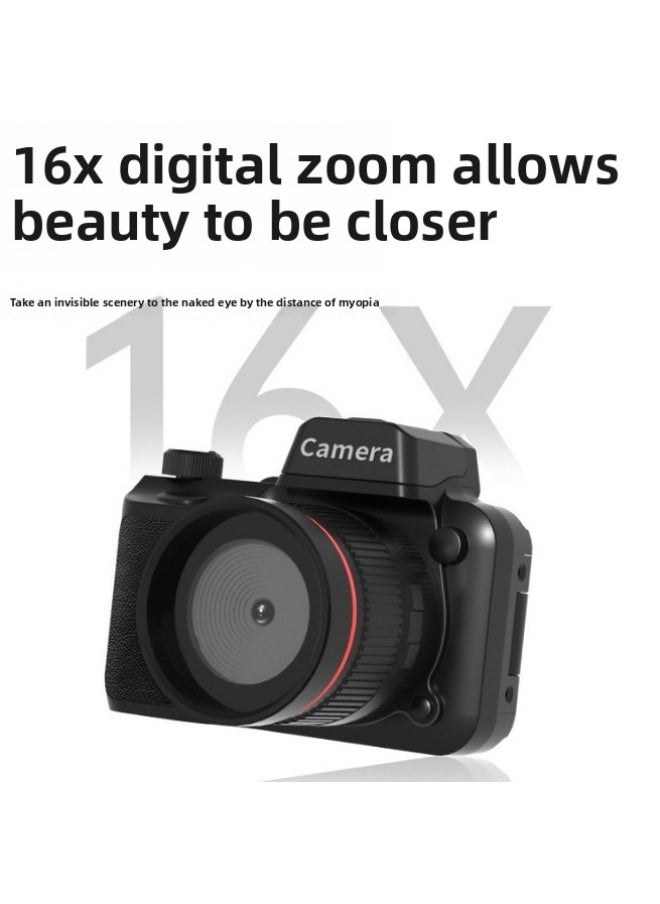 Generic E-commerce Hot-selling High-definition 50.0million Slr Digital Camera Entry-level Retro Photography Old-fashioned Slr Card Machine-Body Color:Black  - Image 4