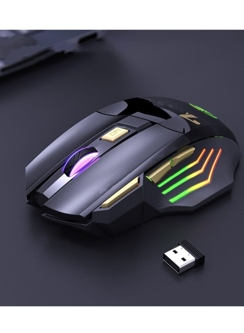 EBMINI Dual Mode Colorful Breathing Light Wireless Game Mouse - Image 2