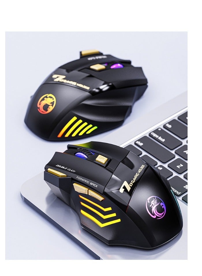 EBMINI Dual Mode Colorful Breathing Light Wireless Game Mouse - Image 3