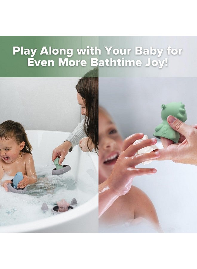 Haakaa Alien Explorers Baby Bath Toys, Food Grade Silicone Toddler Squirt Water Toys for Bathtubs/Swimming Pools/Beaches, Detachable Mold Free Floating Tub Toys for Kids Ages 1-3 (Tympani+Rocket) - Image 3