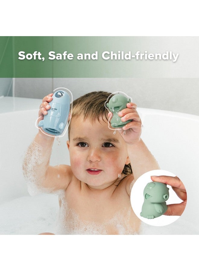 Haakaa Alien Explorers Baby Bath Toys, Food Grade Silicone Toddler Squirt Water Toys for Bathtubs/Swimming Pools/Beaches, Detachable Mold Free Floating Tub Toys for Kids Ages 1-3 (Tympani+Rocket) - Image 5
