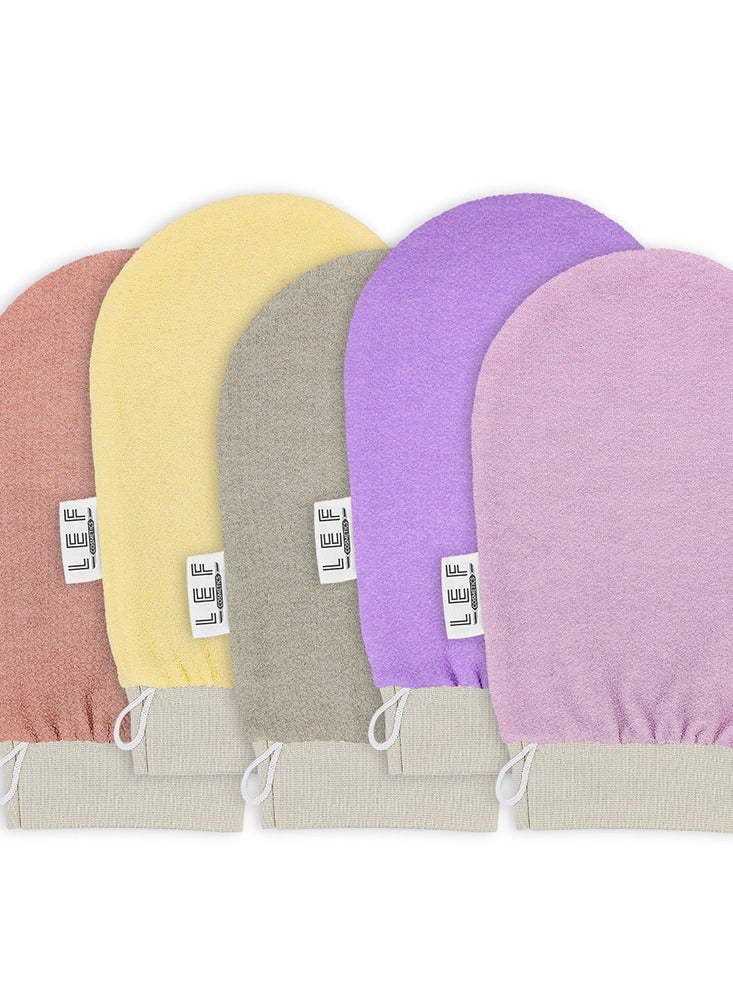 ليف القفاز الكوري لتقشير وإزالة الجلد الميت من الجسم ذو طبقه مزدوجه | YELLOW - Image 5