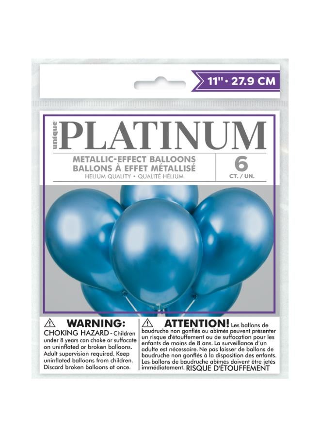 Unique Platinum Latex Balloon Blue - Image 3