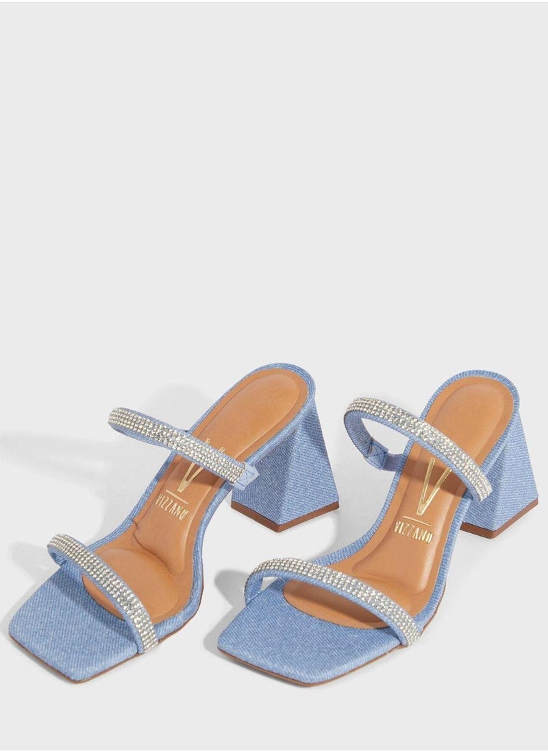 VIZZANO Block Heel Sandals for Women – Stylish Ladies Heels Sandals for Everyday Wear - Image 4