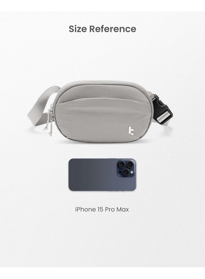 tomtoc Belt Bag with RFID Blocking, 1.5L Cross Body Fanny Pack for Women Men, Sling Waist Bags with Adjustable Strap for Travel Walk, Gray, 1.5L - Image 3