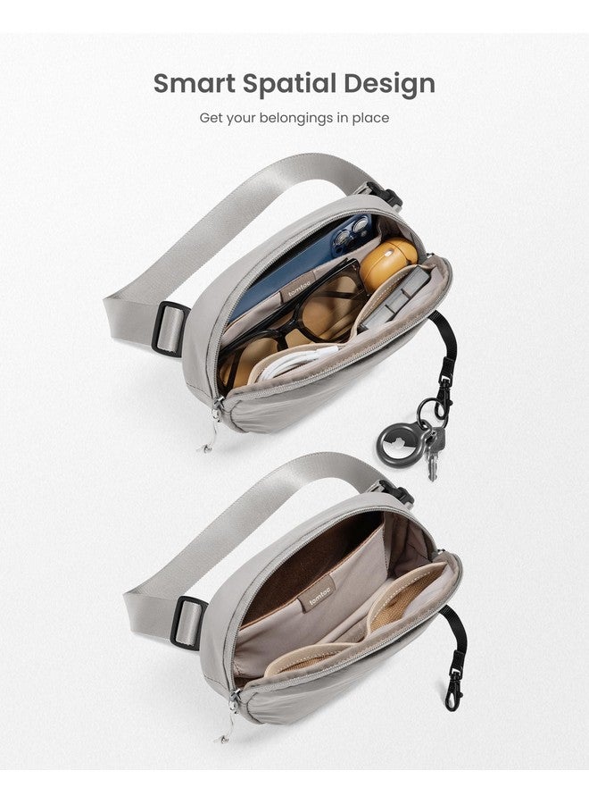 tomtoc Belt Bag with RFID Blocking, 1.5L Cross Body Fanny Pack for Women Men, Sling Waist Bags with Adjustable Strap for Travel Walk, Gray, 1.5L - Image 4