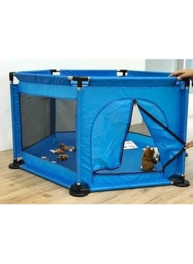 SUPAAR Baby Foldable playyard new Playpen with Basketball Hoop & Bracket and Children's Safety Fence, Indoor Baby Game Playpen Crawling Toys House, Infant Shatter-Resistant Fence  - Image 5