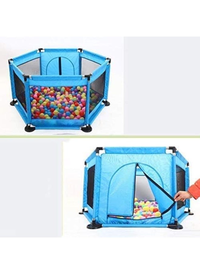 SUPAAR Baby Foldable playyard new Playpen with Basketball Hoop & Bracket and Children's Safety Fence, Indoor Baby Game Playpen Crawling Toys House, Infant Shatter-Resistant Fence  - Image 2