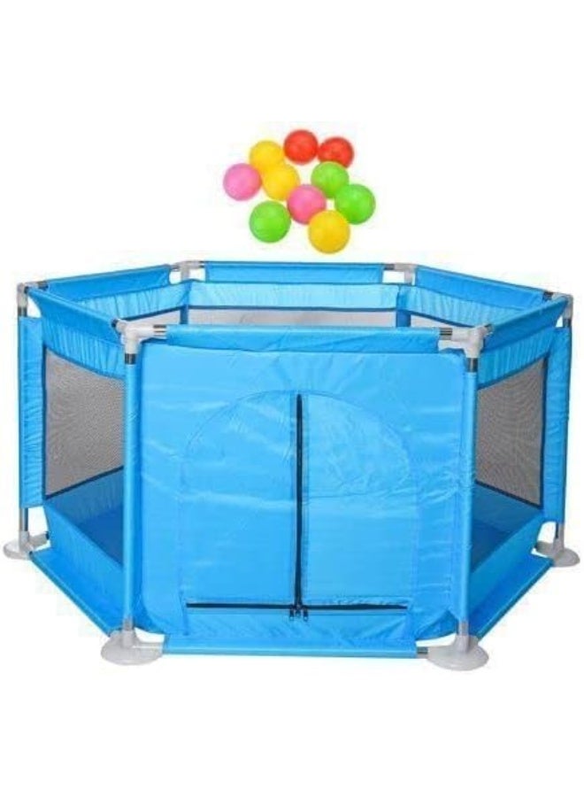 SUPAAR Baby Foldable playyard new Playpen with Basketball Hoop & Bracket and Children's Safety Fence, Indoor Baby Game Playpen Crawling Toys House, Infant Shatter-Resistant Fence  - Image 4