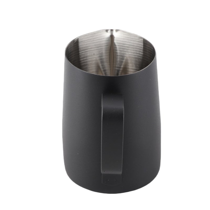 Stainless Steel Coffee Pitcher: Black Non-stick Coating - Easy To Clean Durable Liquid Measuring Pitcher for Coffee Enthusiasts, Kitchen Counter-top, Hot Cold Beverages - Image 5
