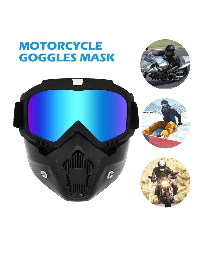 General Motorcycle Goggles Mask Recyclable TPU Motorcycle Goggles Mask Windproof Motorcycle Goggles Helmet Mask for Motorcycle Cross Country MX Off-Road Motorcycle Mountain Bike Four Wheel ATV Snow Sports  - Image 2