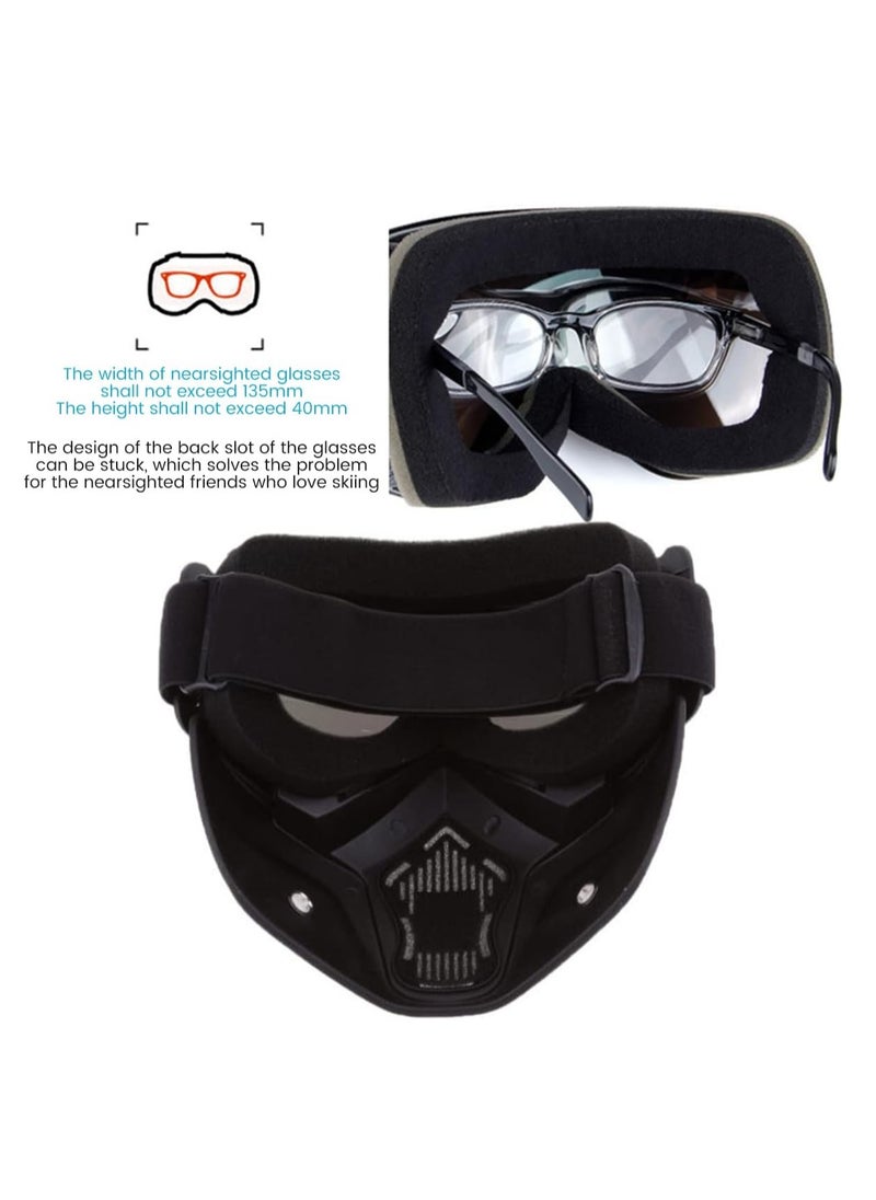 General Motorcycle Goggles Mask Recyclable TPU Motorcycle Goggles Mask Windproof Motorcycle Goggles Helmet Mask for Motorcycle Cross Country MX Off-Road Motorcycle Mountain Bike Four Wheel ATV Snow Sports  - Image 4