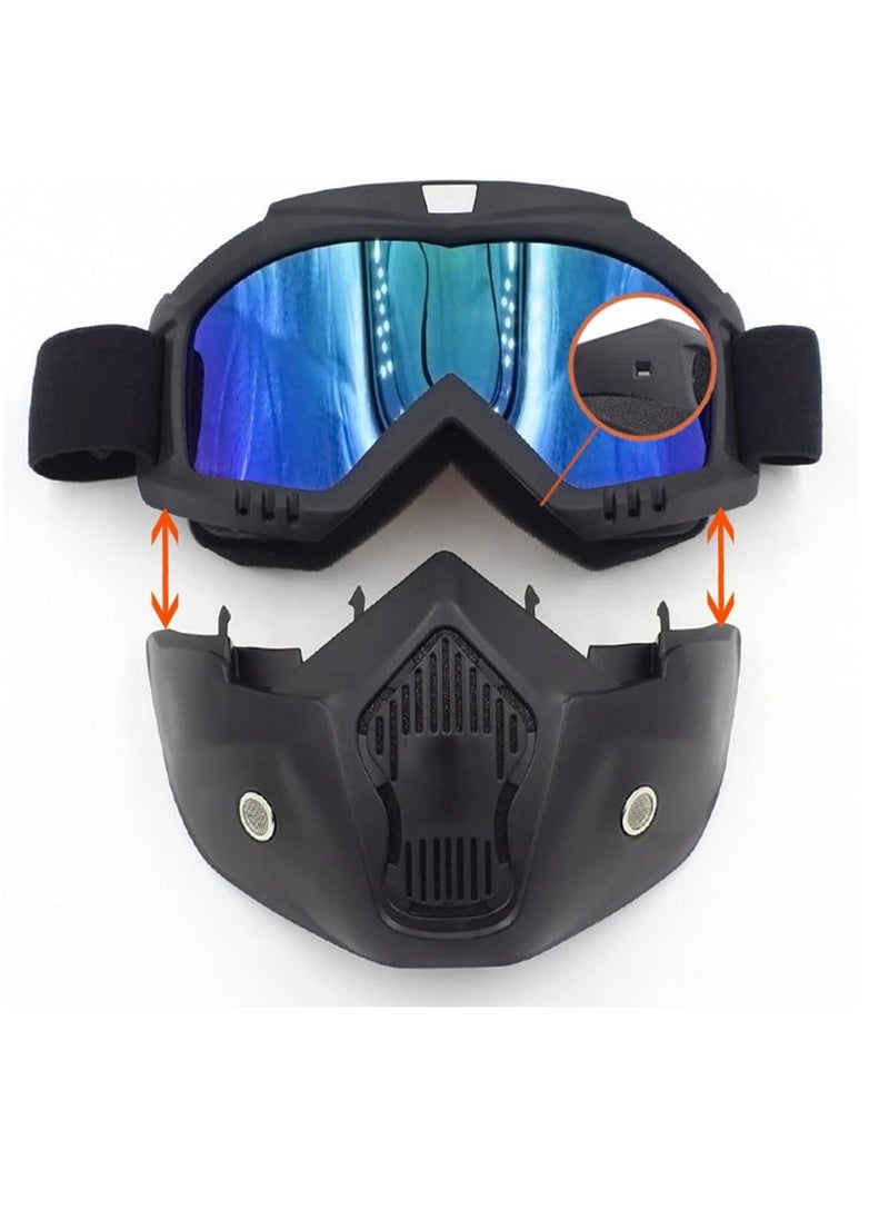 General Motorcycle Goggles Mask Recyclable TPU Motorcycle Goggles Mask Windproof Motorcycle Goggles Helmet Mask for Motorcycle Cross Country MX Off-Road Motorcycle Mountain Bike Four Wheel ATV Snow Sports  - Image 5