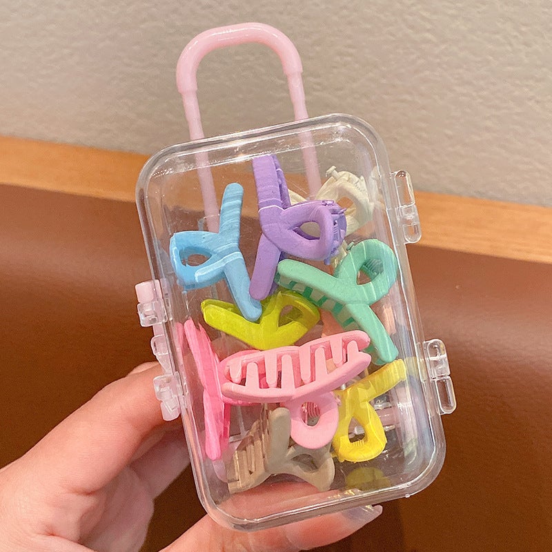 Generic Childrens summer candy-colored bangs hair clip does not hurt the hair baby headdress girl clip new grab clip girl side clip 2 cross ten pack (trunk box)