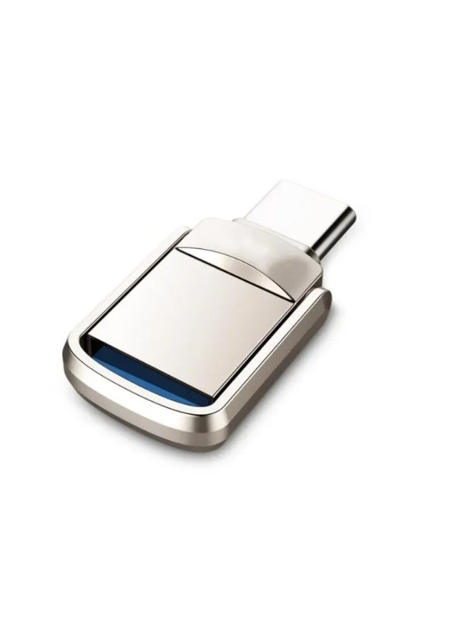 فلاشة USB 3.2 صغيرة من نوع C و A لتوسعة التخزين، نسخ احتياطي للصور لآيفون 15، سرعة تصل إلى 130 ميجابايت/ثانية، بتصميم وحالة معدنية - Image 4