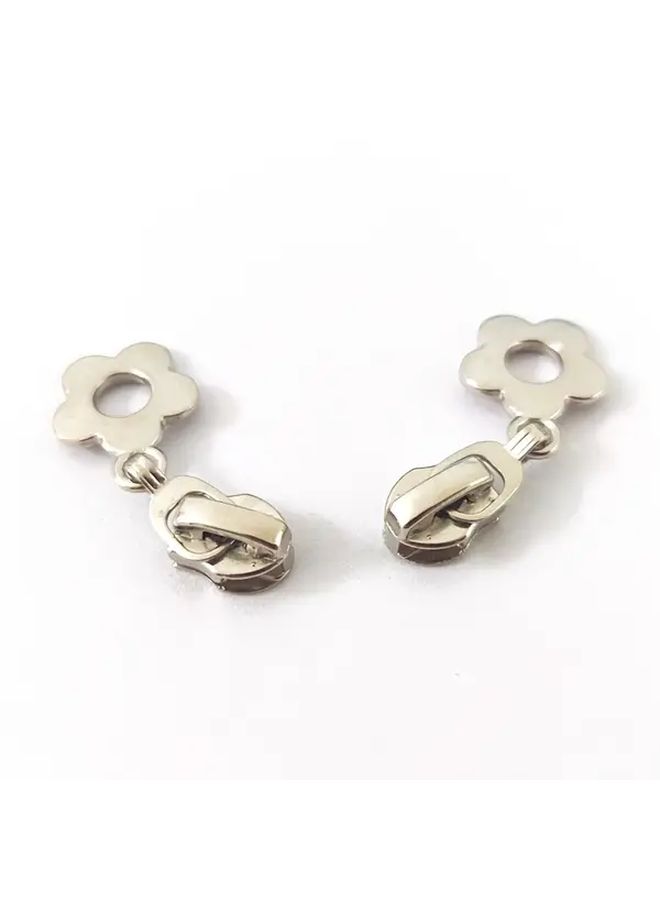 2pcs 5 Nylon Head Zipper Flower Shaped Zipper Piece Luggage Hardware Accessories For Clothing Luggage Travel Essentials Garment Fixing Stylish Decorative Durable Reinforced Zipper Pull - Image 5