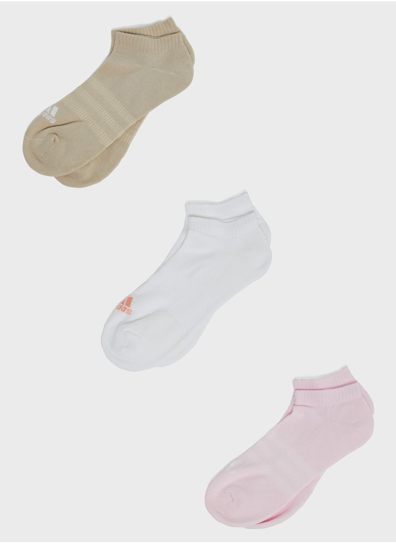 Adidas - 3 Pack Cushioned Sportswear Low Cut Socks - Image 1