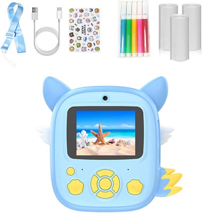Blue Instant Print Camera for Kids Educational Outdoor Photography Birthday Gift - Image 1