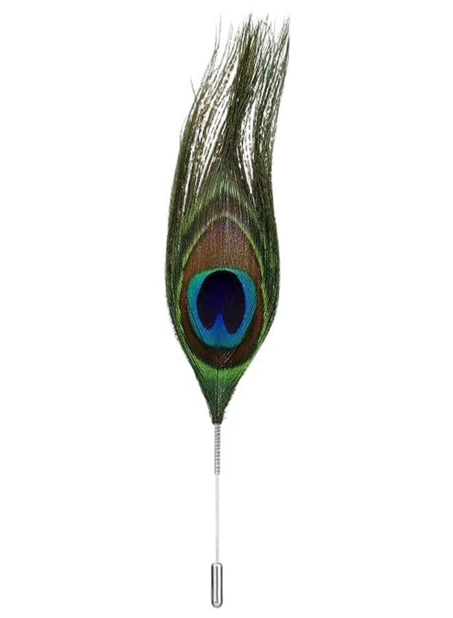 Sorellaz Unisex Peacock Feather Lapel Pin Brooch: SR/FAJEWLK21-L175 - Image 2