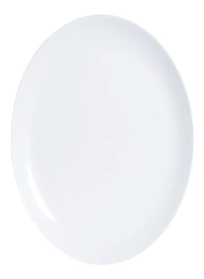 Luminarc Diwali Set of 6 Extra Resistant Opal Glass Dinner Plates 25 cm White - Image 1