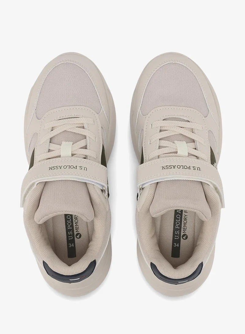 U.S. Polo Assn. beige U.S. Polo Assn. Lorena Boy's Comfortable Stylish Casual Everyday Low Top Sneaker - Beige for Men | Best Price UAE