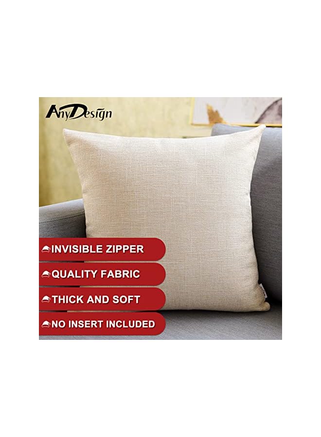 The Bros Christmas Pillow Covers Christmas Gnome Throw Pillow Case 18 x 18 Inch Decorative Red Green Merry Christmas Cushion Cover for Home Couch Sofa Farmhouse Decor, Set of 4 (AD0604) - Image 3