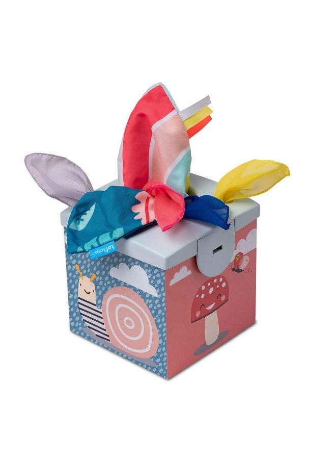 Taf Toys Sensory Crinkle Tissue Box For Toddlers. Made Of Strong Durable Cardboard Box & Plastic Lid Stem Montessori Toy Colorful Soft Scarves And Crinkling Blankies Educational & Sensory Development  - Image 1
