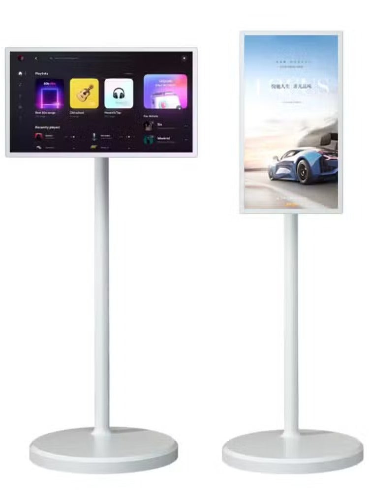 32-Inch Smart Display | Portable Rotating Mobile TV | 360° Rotatable Screen Home Entertainment Center  - Image 1