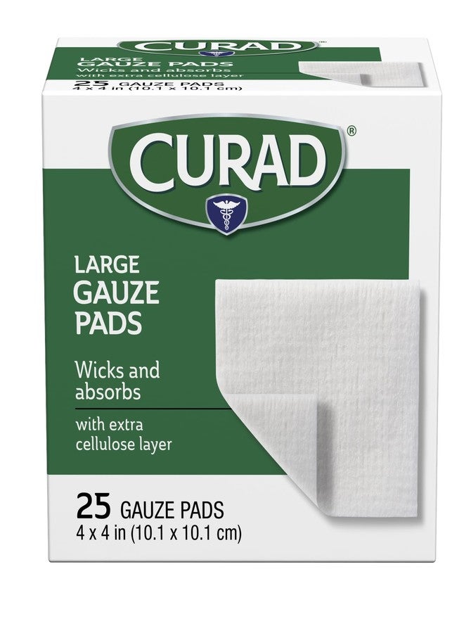 Curad Pro-Gauze Sterile Pads, 4" x, 4", 25 Count (Packaging May Vary) - Image 1
