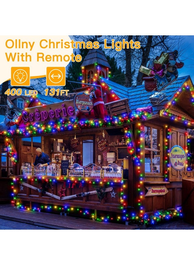 Ollny Christmas Lights Outdoor 400Led 131Ft, Multicolor Fairy Lights With Remote 3 Timer, Plug In 8 Modes String Lights For Bedroom Indoor Outside House Party Xmas Decorations - Image 2