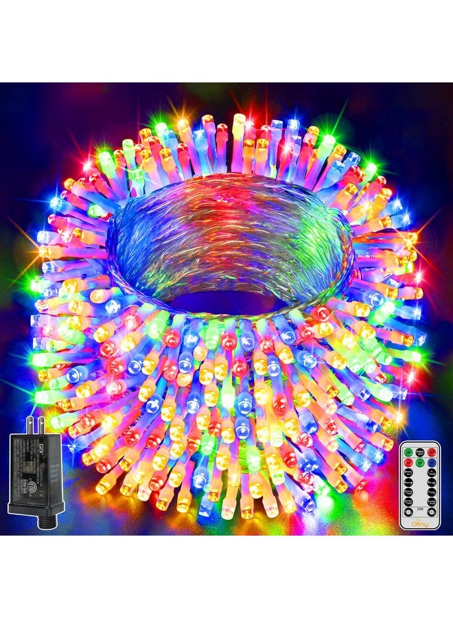 Ollny Christmas Lights Outdoor 400Led 131Ft, Multicolor Fairy Lights With Remote 3 Timer, Plug In 8 Modes String Lights For Bedroom Indoor Outside House Party Xmas Decorations - Image 1