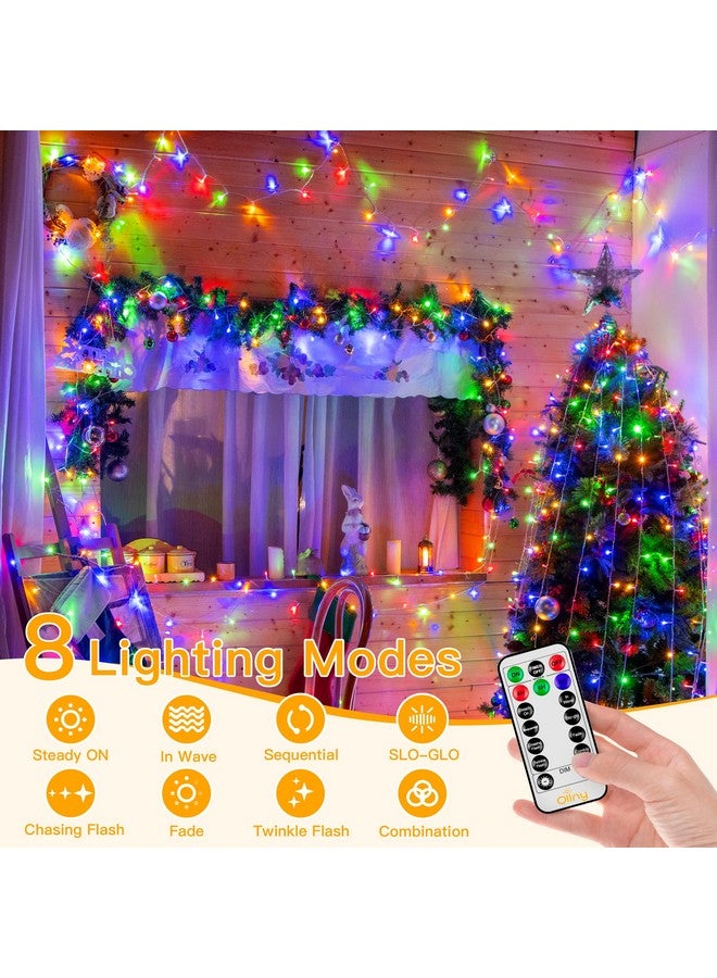 Ollny Christmas Lights Outdoor 400Led 131Ft, Multicolor Fairy Lights With Remote 3 Timer, Plug In 8 Modes String Lights For Bedroom Indoor Outside House Party Xmas Decorations - Image 3