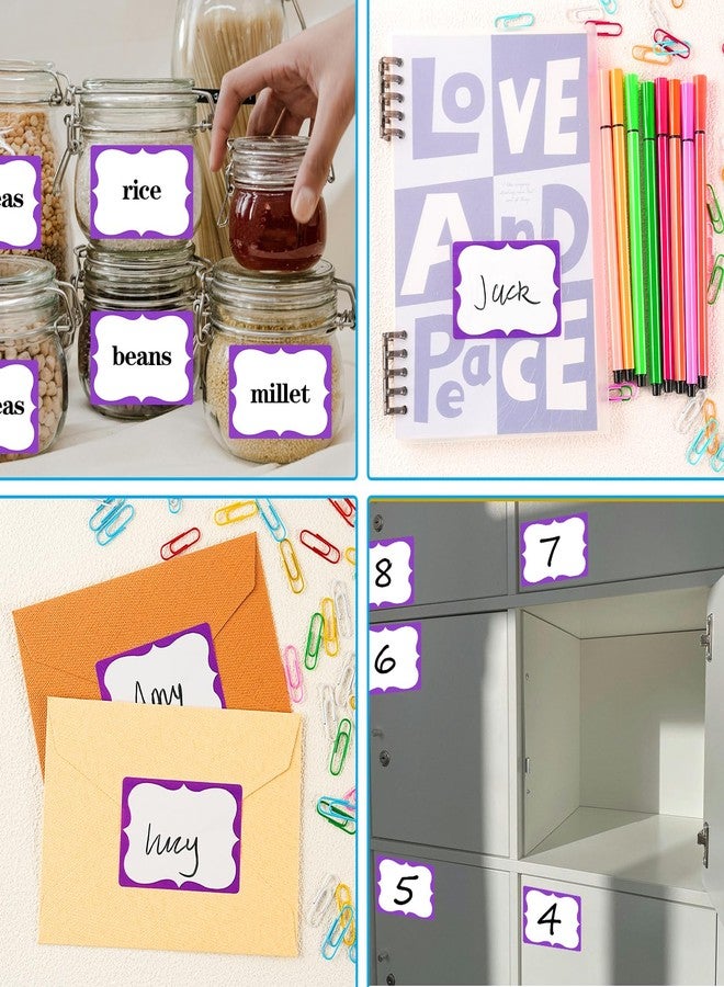 labelon Purple Name Tags,2"x 3" Name Tag Stickers with Purple Border 200 Pcs Adhesive Name Tags Sticker Name Badges Labels for School, Office, Home, Party, Conferences - Image 4