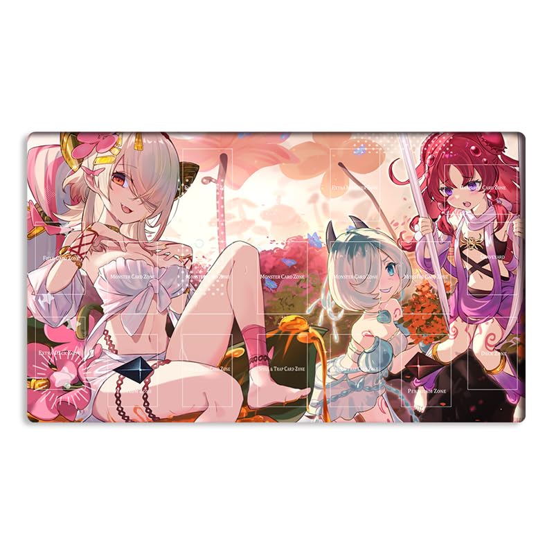 Mlikemat New Mlikemat Playmat Traptrix Girls TCG CCG OCG Trading Card Game Mat with Zones + Free Bag (ZD014-541-A) - Image 1
