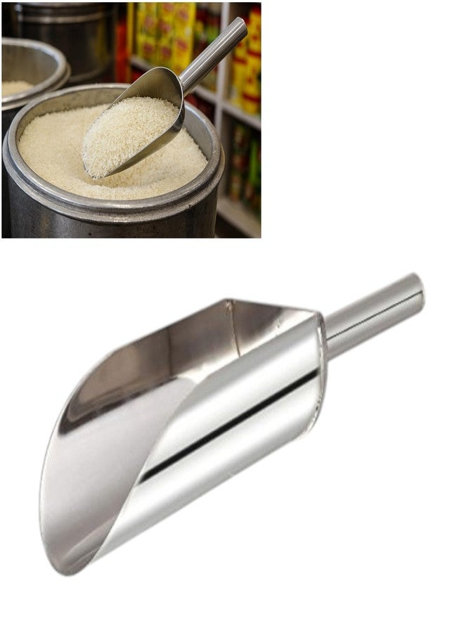THW® Large Stainless Steel Scoop for Flour, Grain, Dry Goods, Candy, and Spices (for Commercial Use)