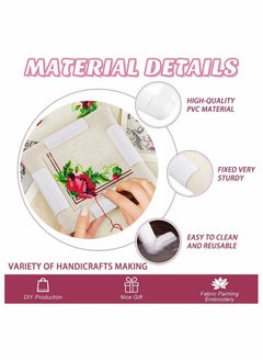 Excefore Embroidery Clip Frame, 2 Pcs Square Plastic Sewing Hoop Tools Handhold Cross Stitch DIY Craft Sewing Tools, Cross Stitch Hoop Stand Lap for Embroidery, Quilting, Needlepoint, Silk-Painting  - Image 3