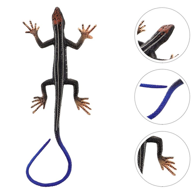 NUOBESTY Artificial Lizard Animal Plaything Plastic Simulation Animal Model for Kids Early Education Halloween Party Trick Toy Potted Plant Decoration - Image 3